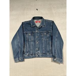 Vintage Wrangler Hero Jacket Mens Denim Trucker Jean Jacket Medium Blue